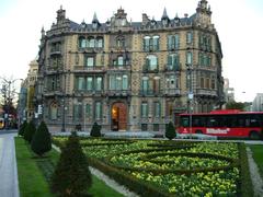 Front view of Chavarri Palace in Bilbao Spain