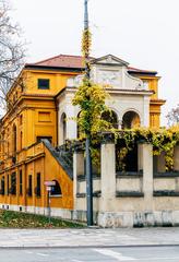 South wing of the Lenbach Palace in Munich with classic architectural features