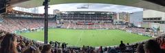 Panoramic view of Providence Park during Portland Thorns vs Chicago Red Stars soccer match