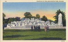 Fountain of Time sculpture in Washington Park