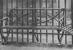 Bench near Moscow Triumphal Gate in Leningrad, USSR