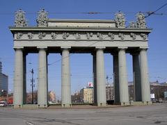 Moscow Triumphal Gate in Saint Petersburg with clear sky