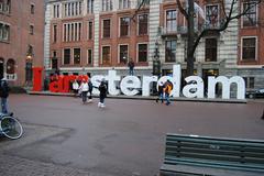 I amsterdam sign in Inner City Amsterdam The Netherlands