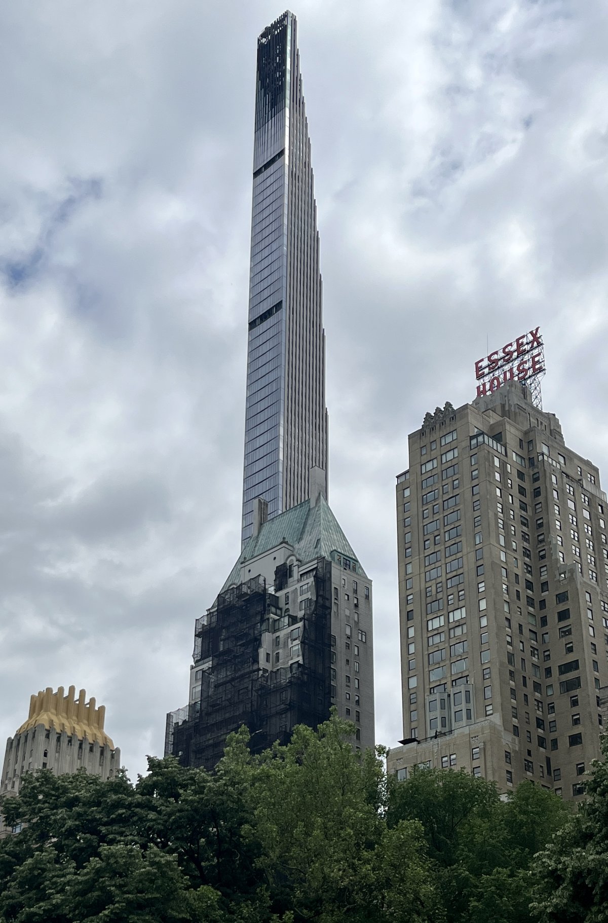 111 West 57th Street skyscraper view from Central Park in Manhattan, New York City, May 2023