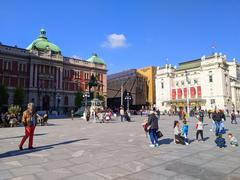 Belgrade cityscape with historical architecture