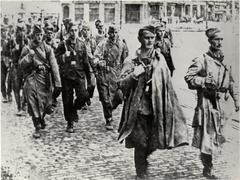 Fighters of the 3rd Battalion of the 1st Proletarian Brigade in Belgrade on October 21, 1944