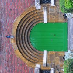 Doorway of the Friends Meeting House listed building in Bournville