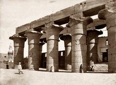 Ruins of Luxor Temple in Luxor circa 1858