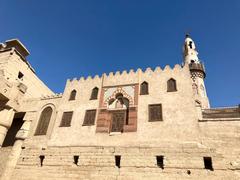 Luxor Temple with Abu Haggag Mosque visible on top in Luxor, Egypt