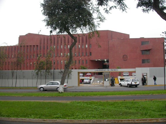 Back entrance of the University of the Pacific in Lima Peru