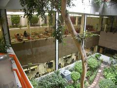 Garden and student lounge at Universidad del Pacífico Lima Peru