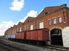 Historic goods vans displayed at Museum of Science and Industry in Manchester