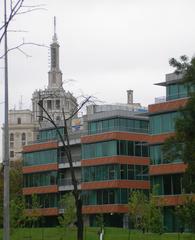 British American Tobacco branch building with Casa Presei Libere in the background in northern Bucharest