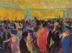 Fest in der Secession painting by Otto Friedrich showing a lively celebration scene