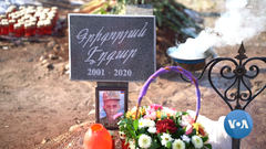 Grave of Second Nagorno-Karabakh War soldier in Yerablur Military Pantheon