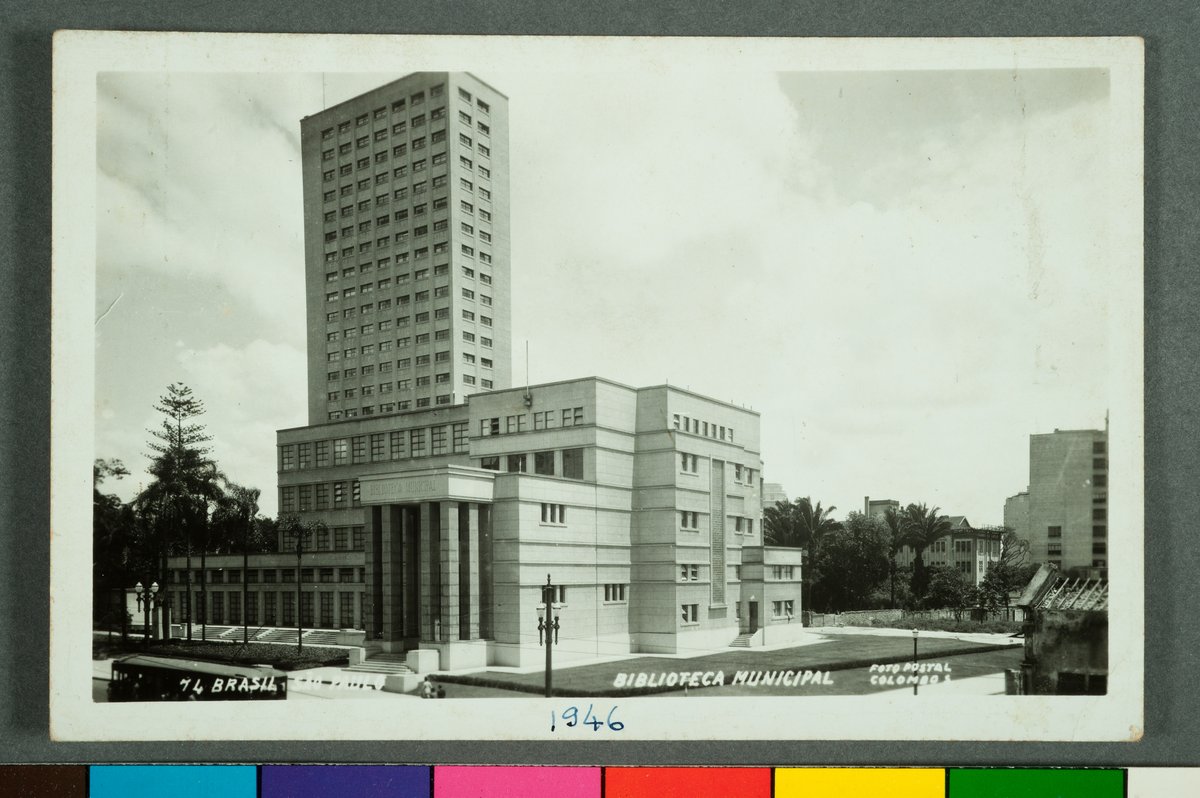 Historical image of São Paulo Municipal Library from Museu Paulista collection