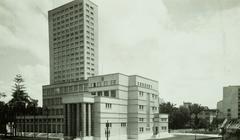 Historic building Biblioteca Municipal in São Paulo with architectural details