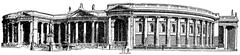 Bank of Ireland building in Dublin with early classic revival architecture