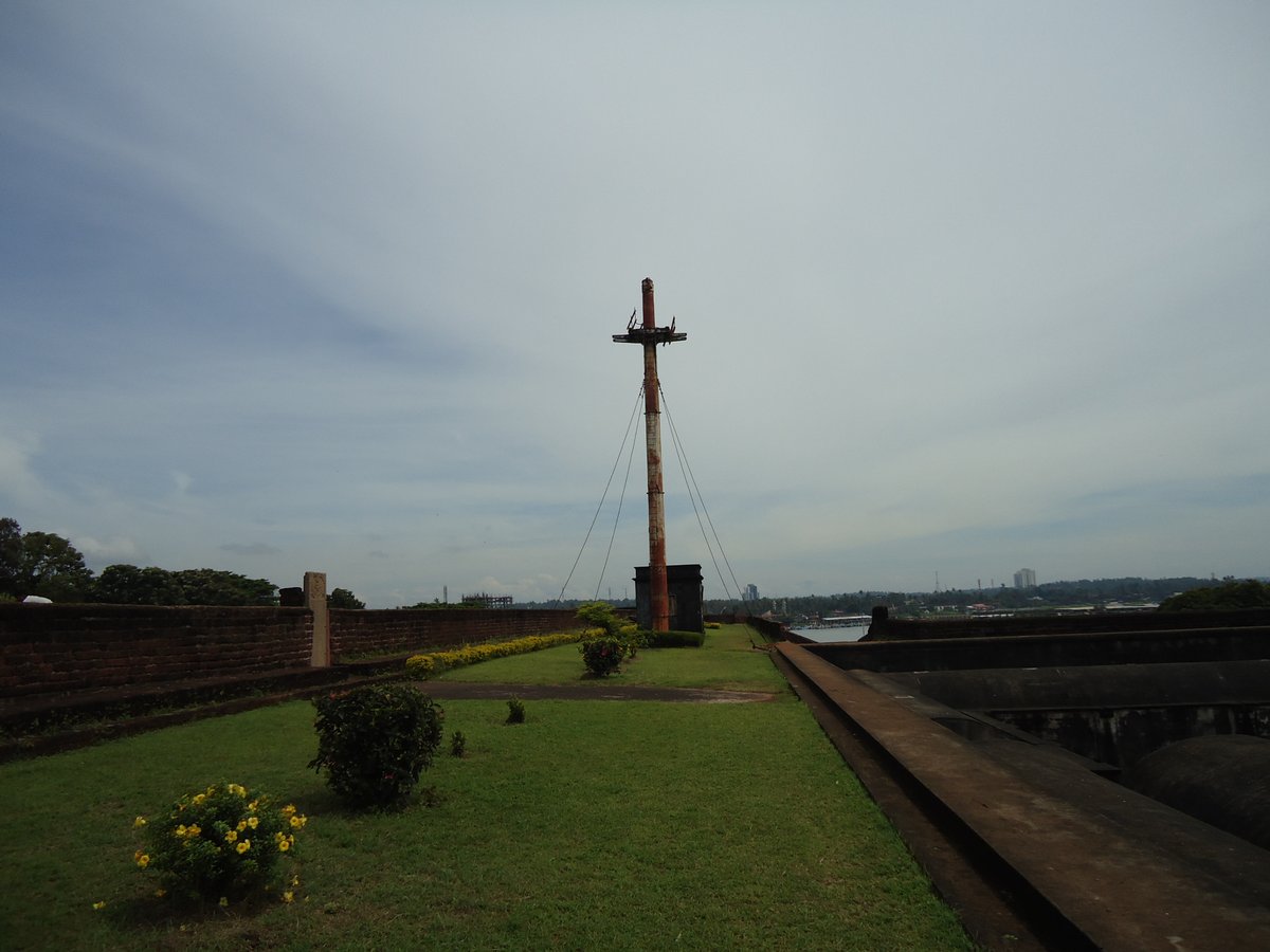 Flagpole atop Kannur Fort in Kerala, India
