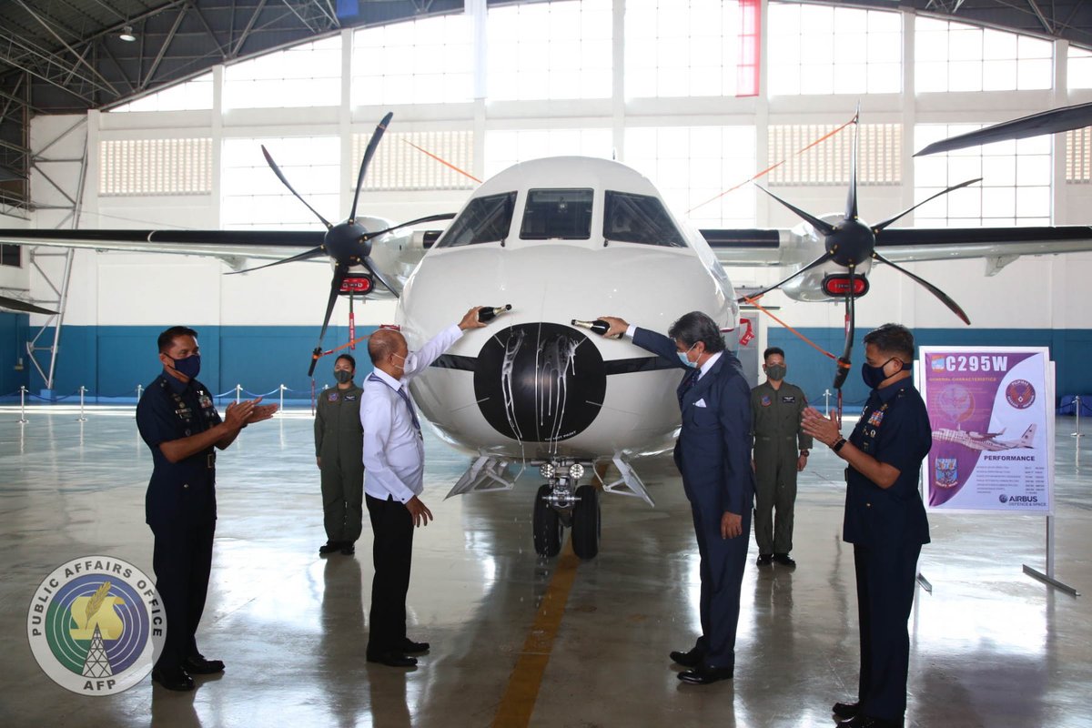 Philippine Air Force C295 Medium Lift Aircraft at Villamor Air Base during Turn Over and Blessing Ceremony