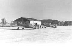 Two North American A-27 attack aircraft of the 17th Pursuit Squadron at Nichols Field Philippines in 1941