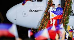 Philippine Olympic delegation arriving at Villamor Airbase in 2024 after Summer Olympics