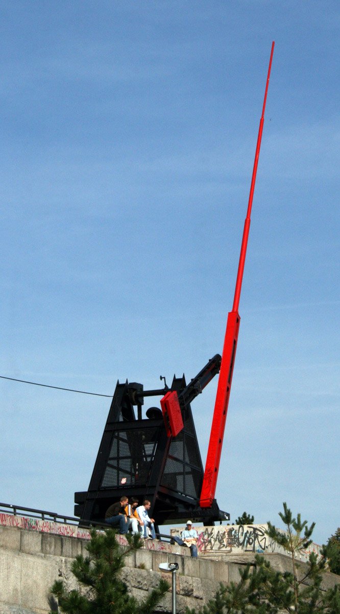 Giant metronome in Letná Park, Prague