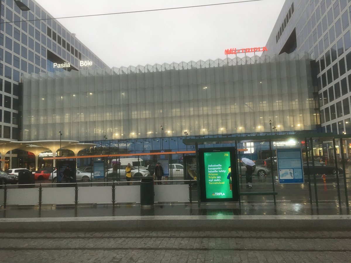Mall of Tripla and Pasila Railway Station in Helsinki