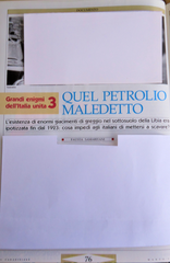 Cover of article in Il Carabiniere magazine from March 1992 about fascism and the oil industry, featuring the birth of AGIP and the Sinclair oil scandal linked to Giacomo Matteotti assassination