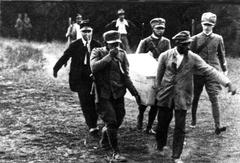 Discovery of Matteotti's body in a wooden box in a forest