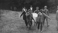 Funeral procession transporting the body of Giacomo Matteotti