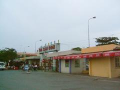 Sai Gon Railway Station main building with classical architecture and clock tower