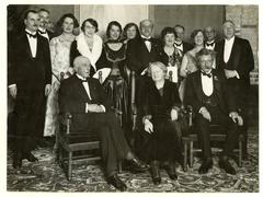 Commemoration ceremony of three literary figures Hélène Swarth, Willem Kloos and Cyriel Buysse at the Hague Art Circle in 1929