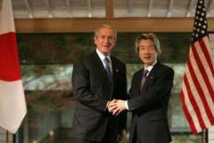 George W. Bush and Junichiro Koizumi together