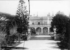 Historic glass plate negative photograph of Government House, Sydney