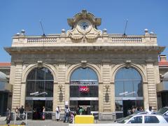 Facade of Toulon railway station in Var, France