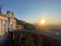 Sunrise at Porta San Giacomo in Bergamo, Italy