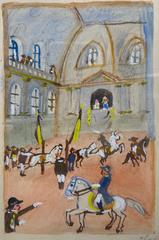 Painting of the Spanish Riding School by Oskar Laske