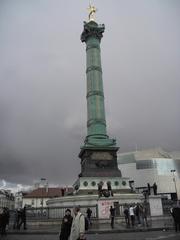 July Column at Place de la Bastille with Opera Bastille in Paris