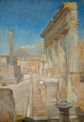 Painting of the Apollotemple in Pompeii by L.A. Ring, 1895