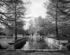 Sailing Pond in Tower Grove Park St Louis Missouri with surrounding balustrades