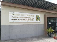 Students entering postgraduate geography program building