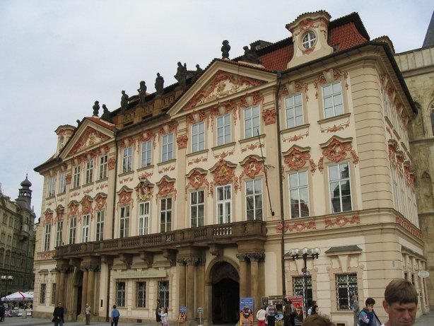 Golz-Kinsky Palace exterior in Prague with classic architectural details