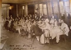 President Carlos Pellegrini at a lunch event in Mar del Plata 1890
