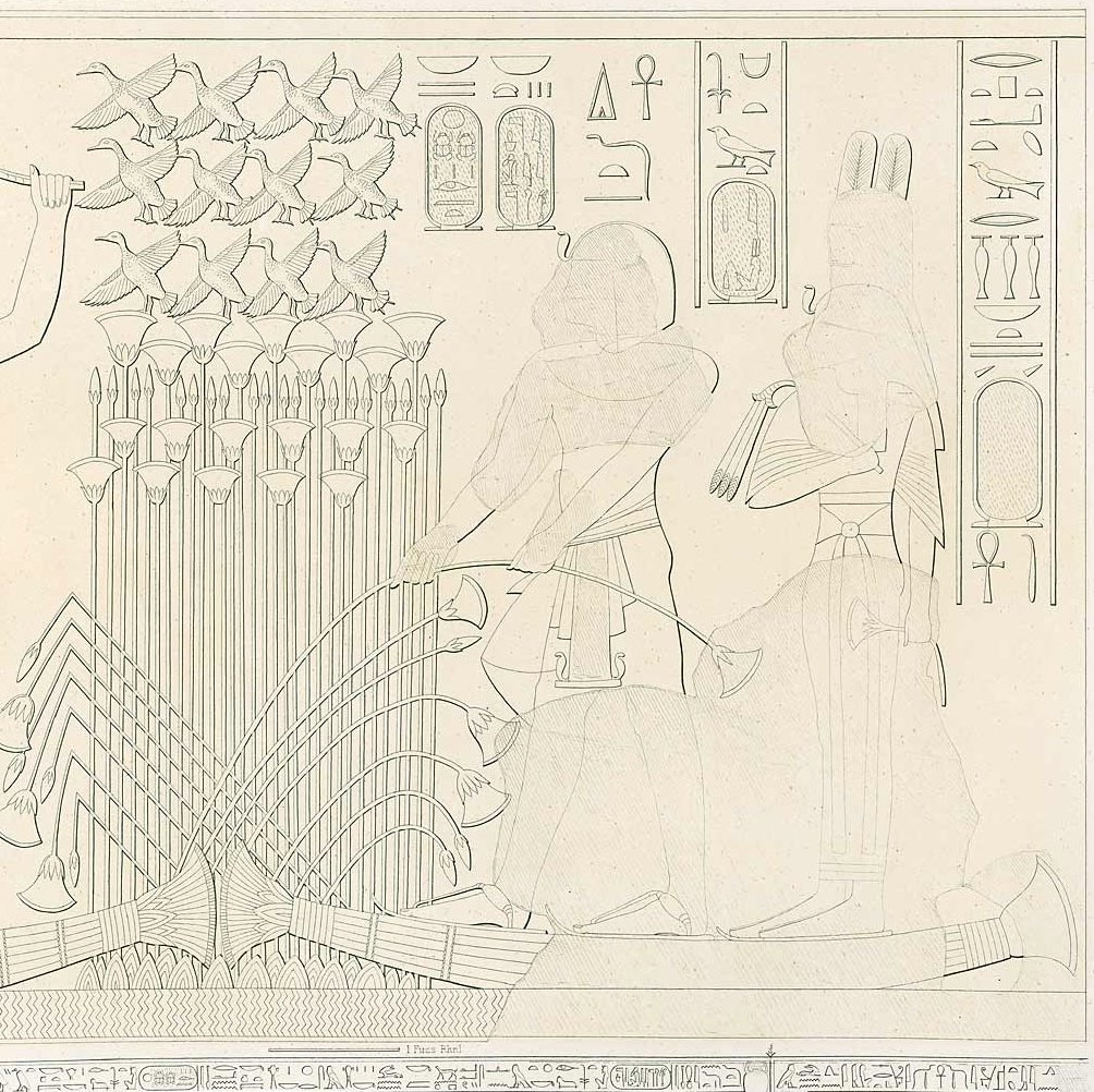 King Ay and his wife Tey depicted in Ay's tomb WV23 in the Valley of the Kings