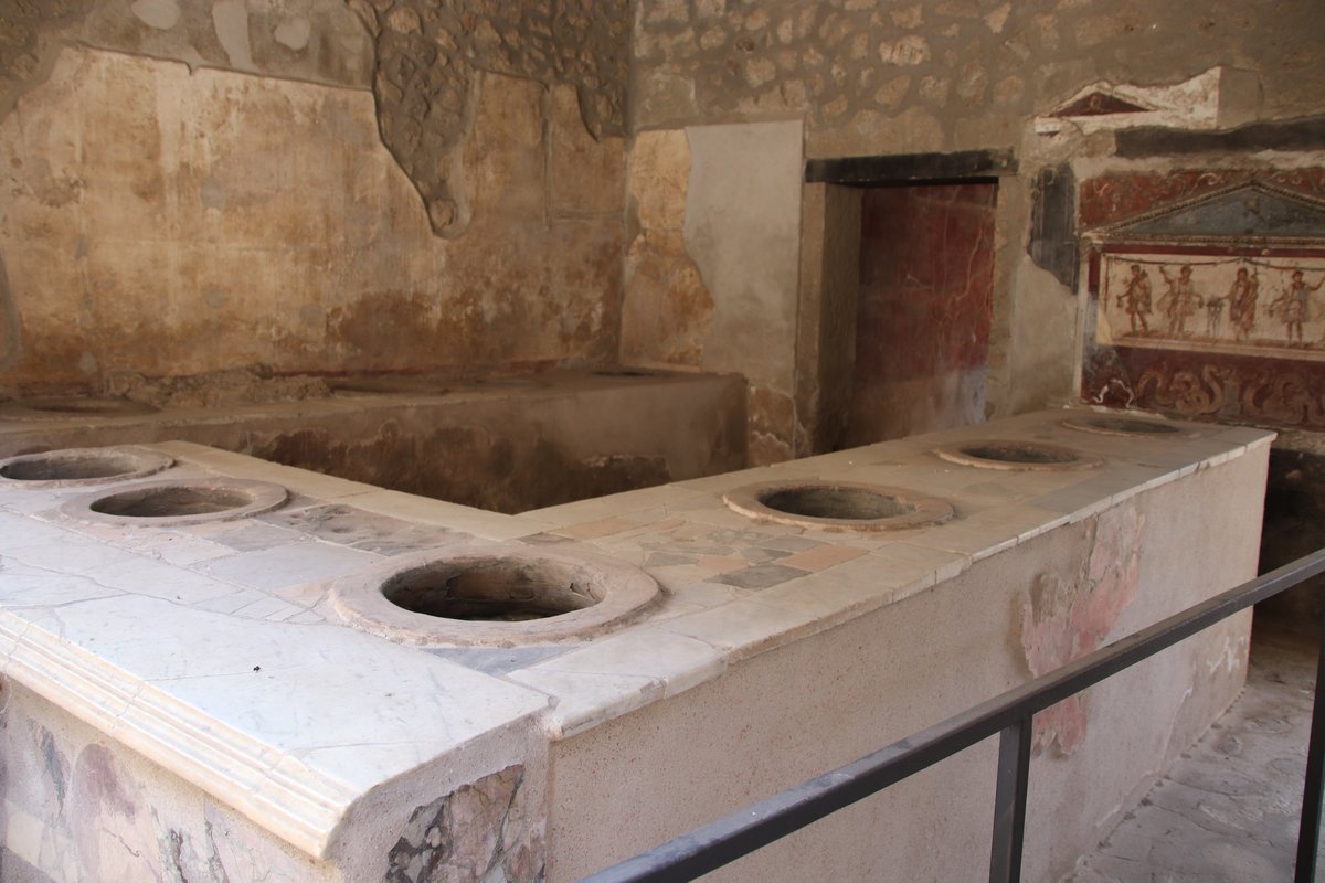 Pompeii Thermopolium of Vetutius Placidus ancient Roman fast food counter