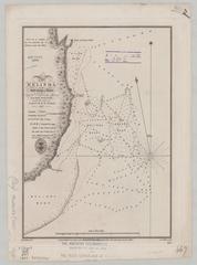 Nautical chart of Port Melinda Malindi Kenya 1823