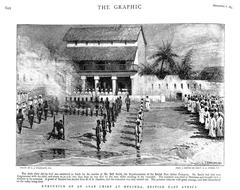 Execution of Arab Chief Ali-Bin-Saif at Melinda, British East Africa in 1894