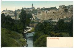 Old city view of Luxembourg in 1905