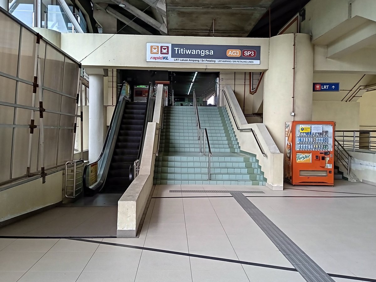 Entrance D of Titiwangsa LRT station in Kuala Lumpur